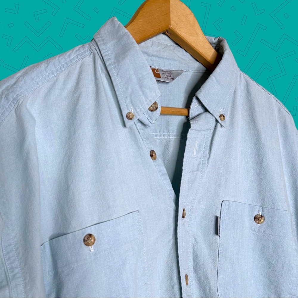 Vintage Carhartt Denim Button Down Shirt